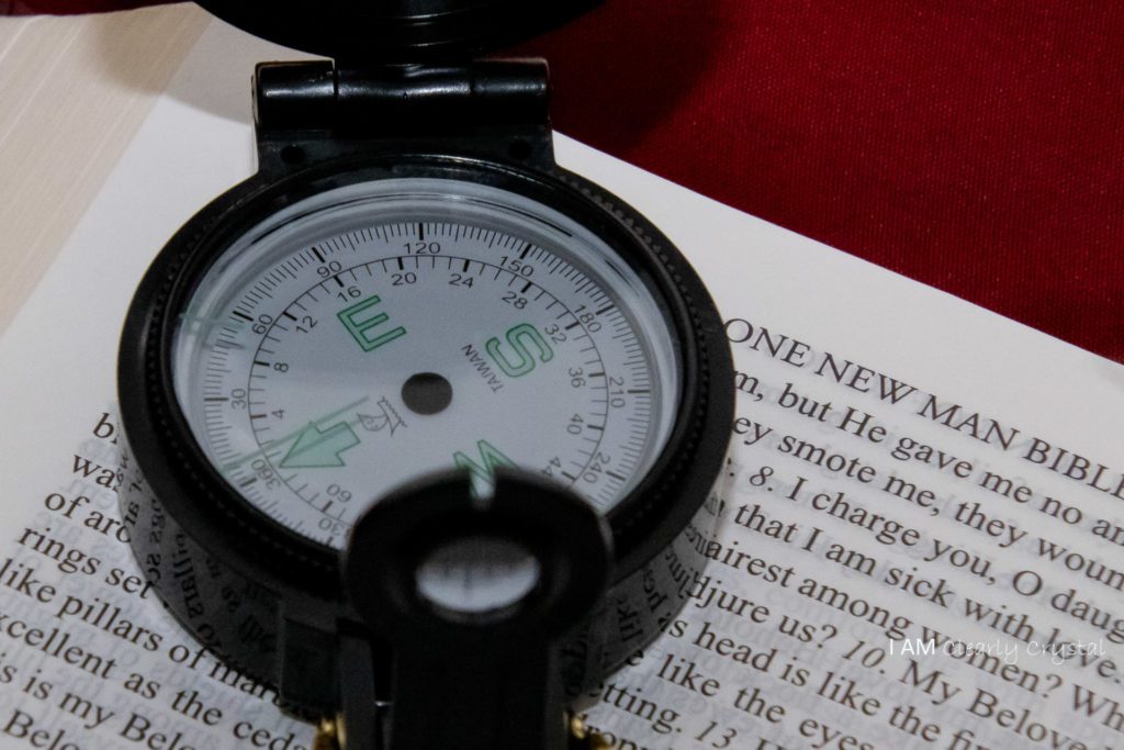 compass on a bible