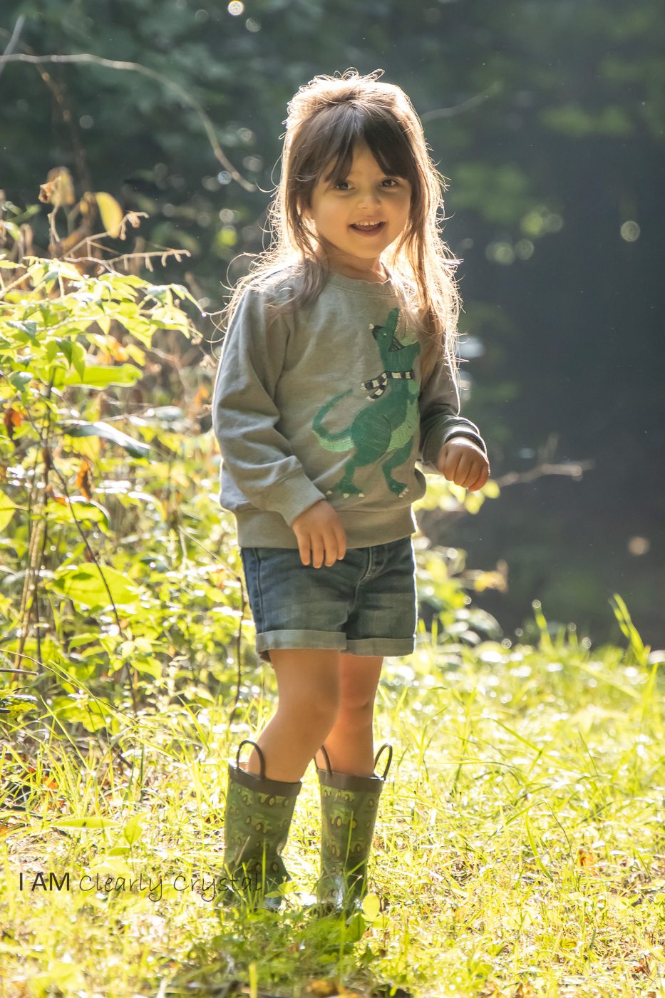 little girl on trail