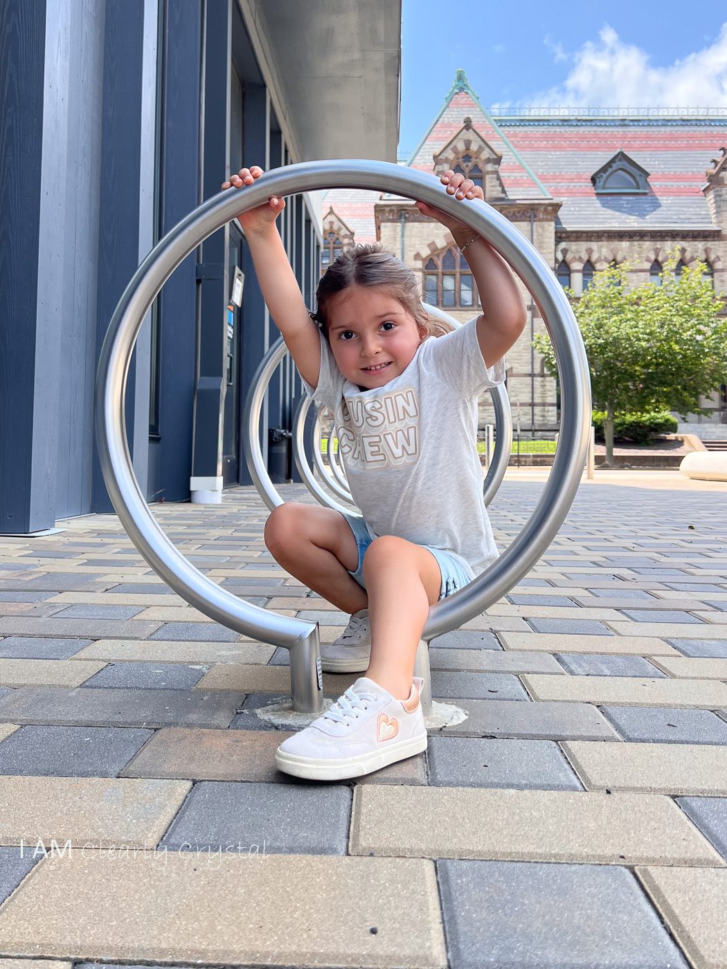 child in bike ring