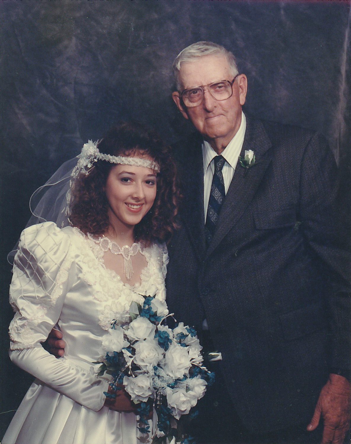 bride and grandfather