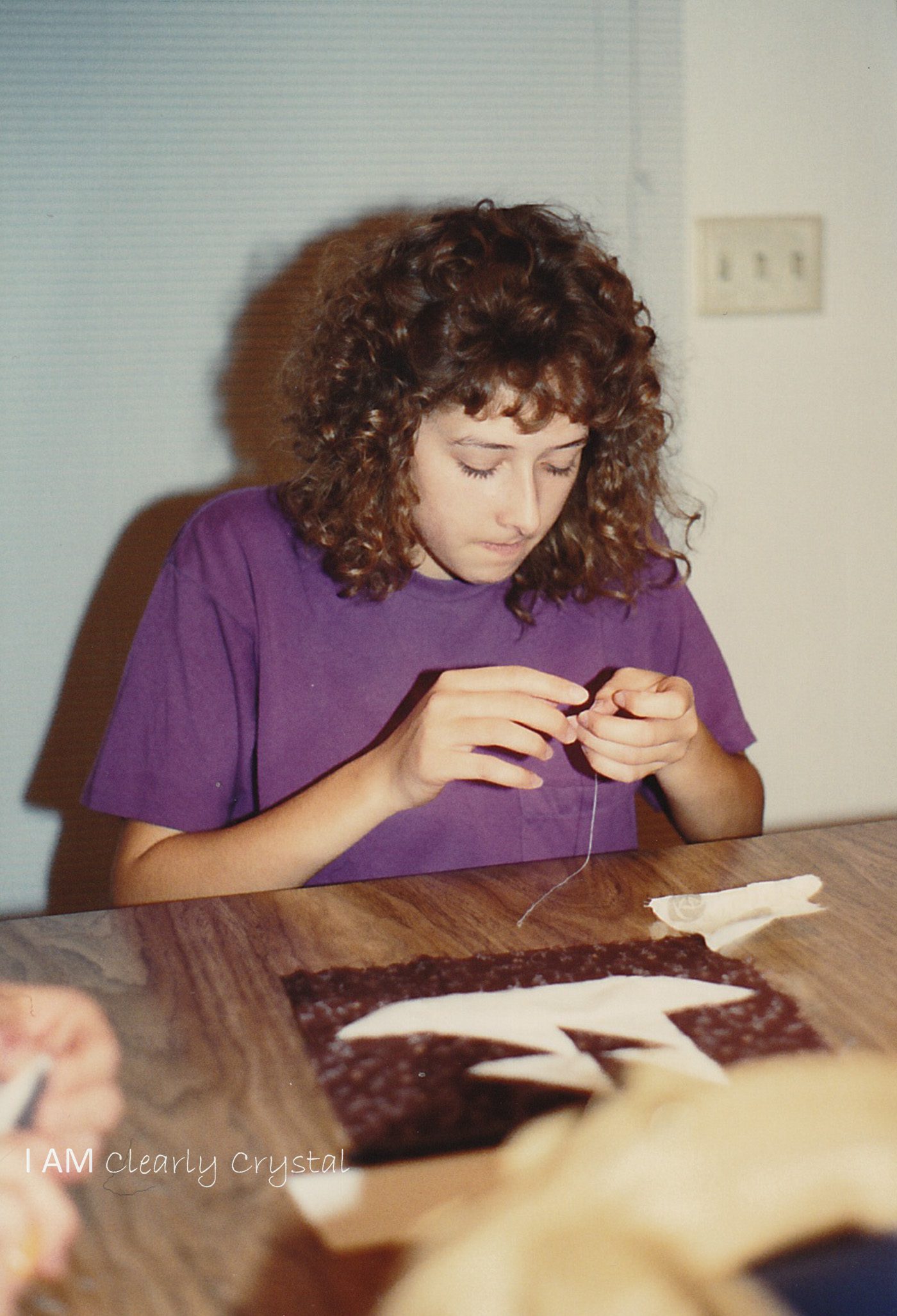 woman quilting